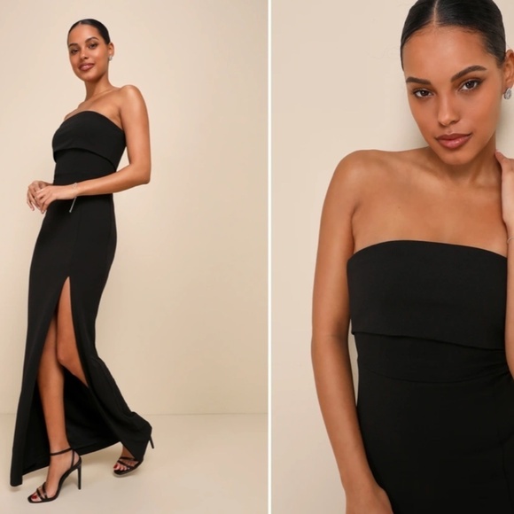 LULU's Bridal Wedding Chic Modern Sexy Minimalist Mermaid Trumpet Gown NWOT - Picture 1 of 3